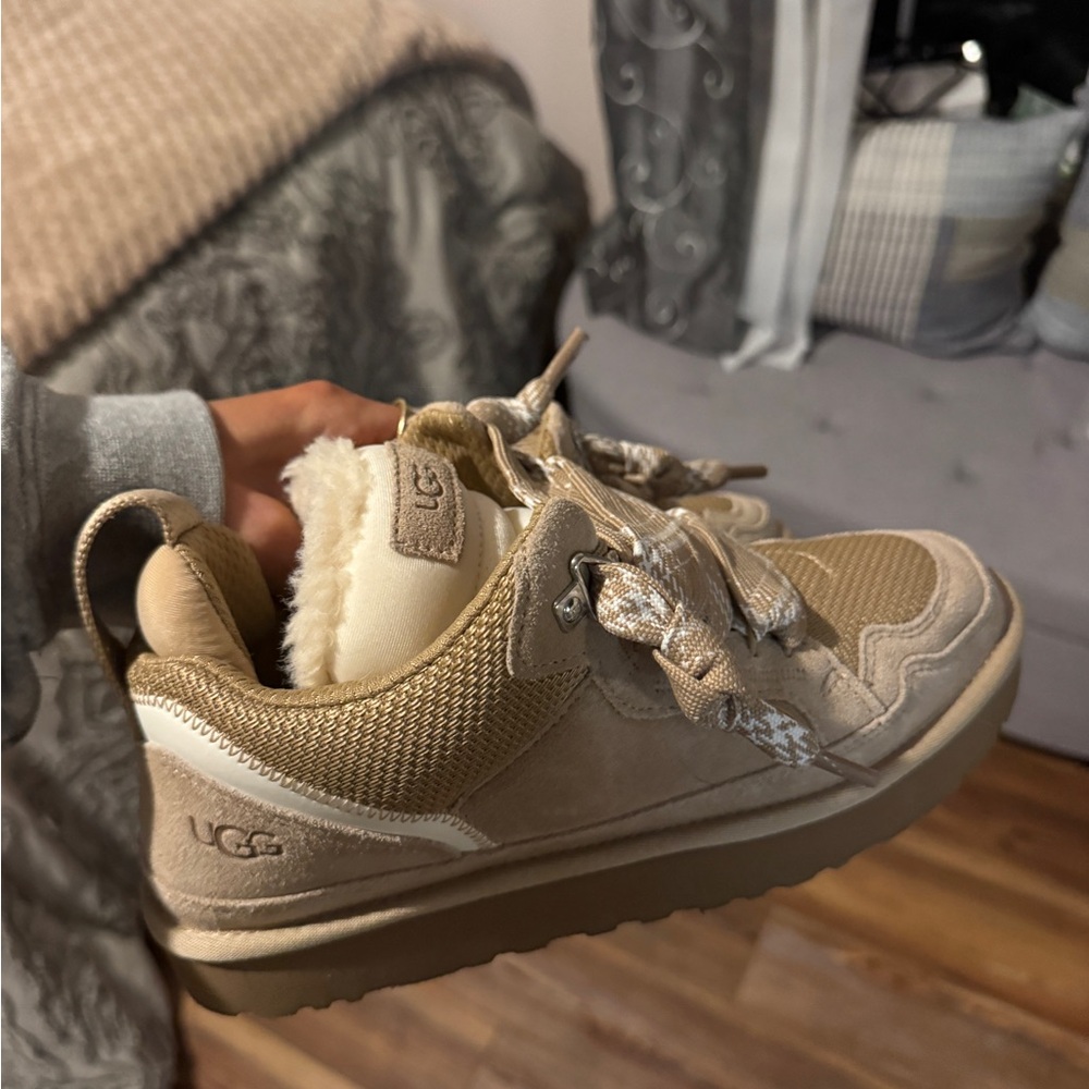 UGG Tan Sneakers with Plush Lining